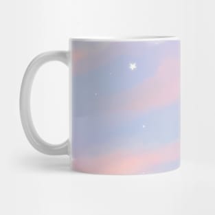 Purple Sunset Sky Stars Lo fi Aesthetic Mug